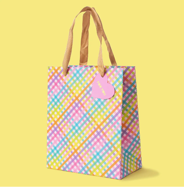 Colorful Gingham Gift Bags