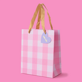 Light Pink Gingham Gift Bags