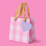 Light Pink Gingham Gift Bags