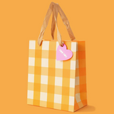 Orange Gingham Gift Bags