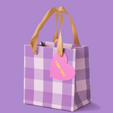 Purple Gingham Gift Bags