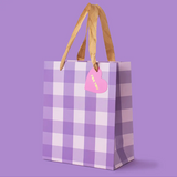 Purple Gingham Gift Bags