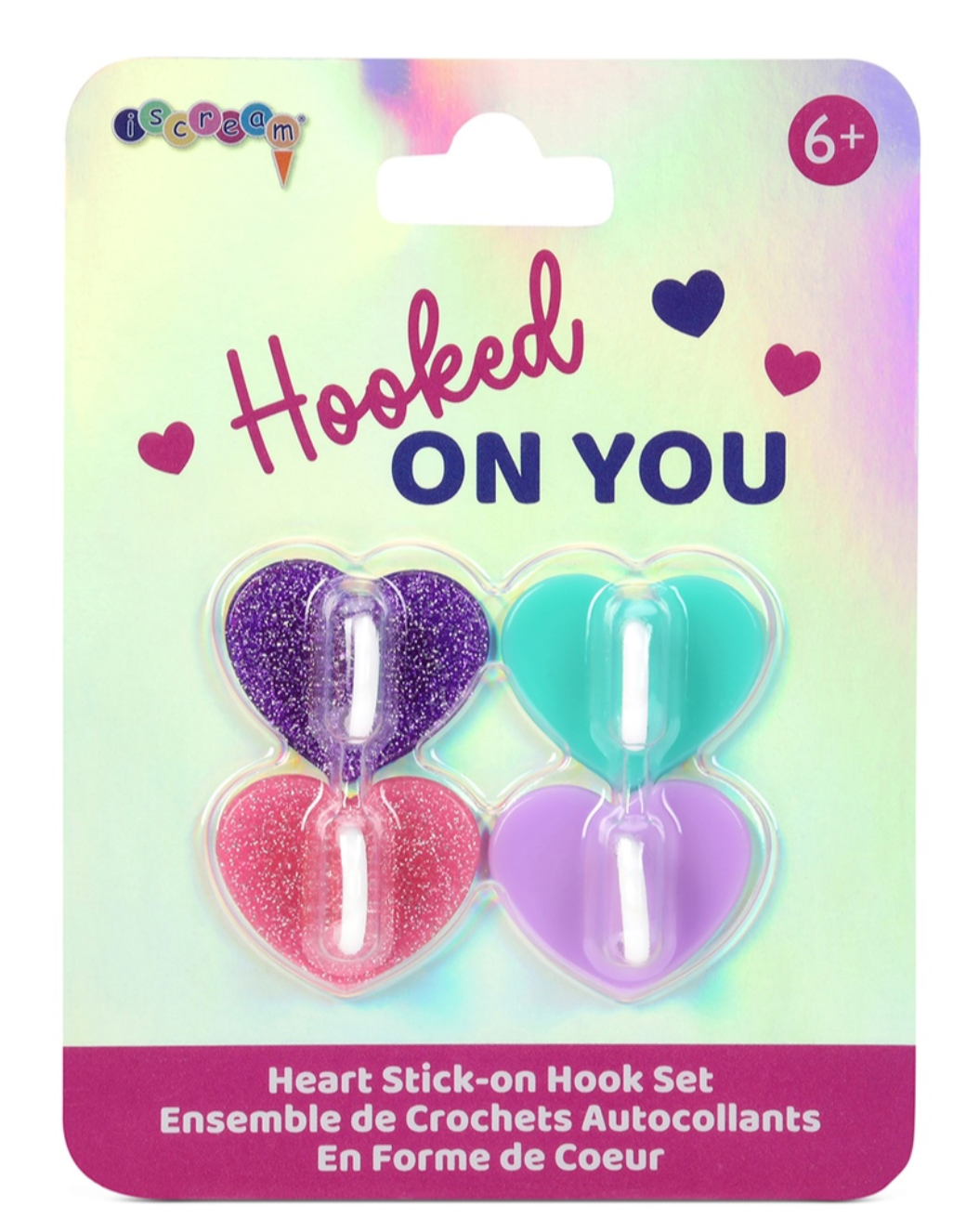 Heart Stick-On Hook Set