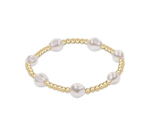 Enewton Admire Gold 3MM Bead & Pearl Bracelet