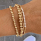 Enewton Gold Bliss 2MM Bead & Pearl Bracelet