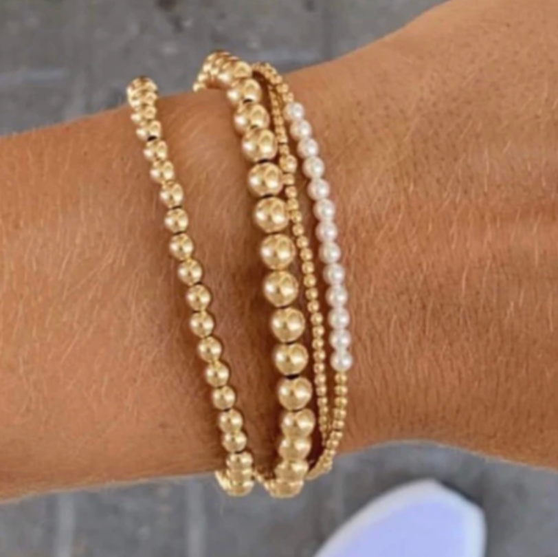 Enewton Gold Bliss 2MM Bead & Pearl Bracelet