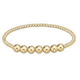 Enewton Gold Beaded Bliss 3MM Bracelet/6MM Gold