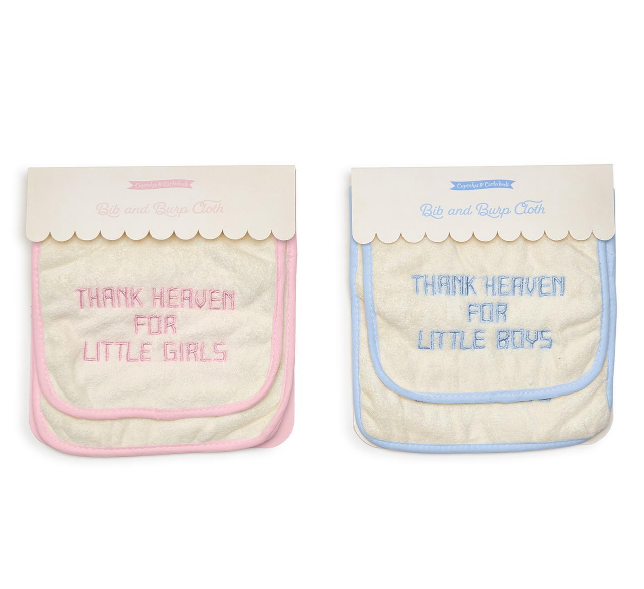 Thank Heaven Bib & Burp Cloth Set