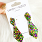 Sandy & Rizzo Mardi Gras Earrings