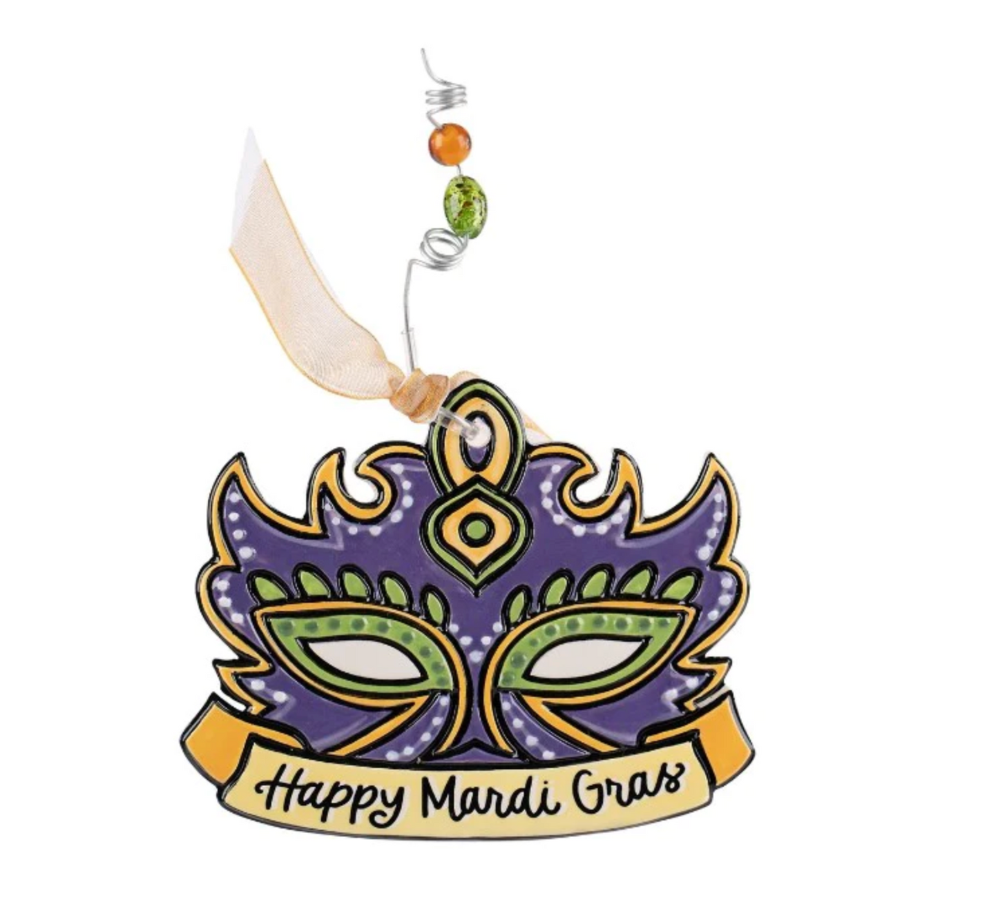 Happy Mardi Gras Mask Ornament