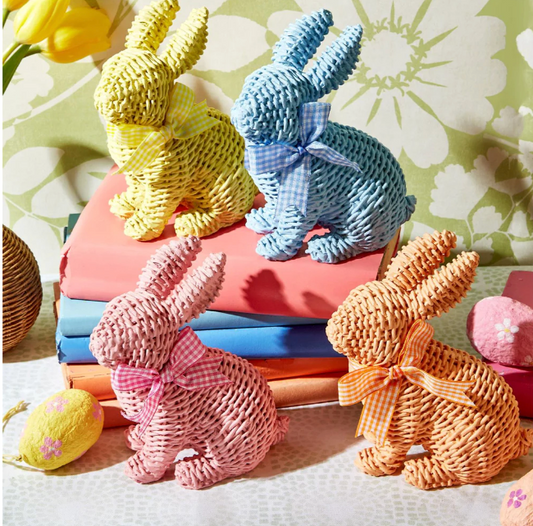 Basket Weave Easter Bunny with bow