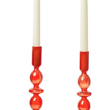 Holiday Glass Candle Holders