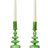 Holiday Glass Candle Holders