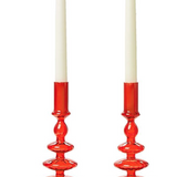 Holiday Glass Candle Holders