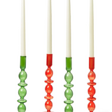 Holiday Glass Candle Holders