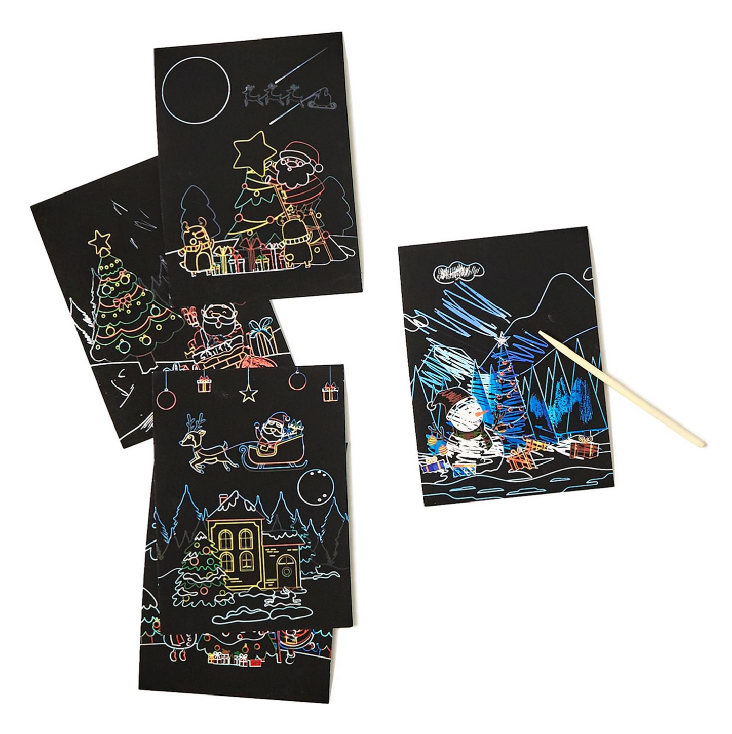 Christmas Design Scratch Art Cards Kit