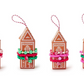 Peppermint Candy Elastic Bracelets w/ Gingerbread House Gift Box