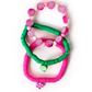 Peppermint Candy Elastic Bracelets w/ Gingerbread House Gift Box