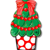 Red Dot Christmas Tree Door Hanger