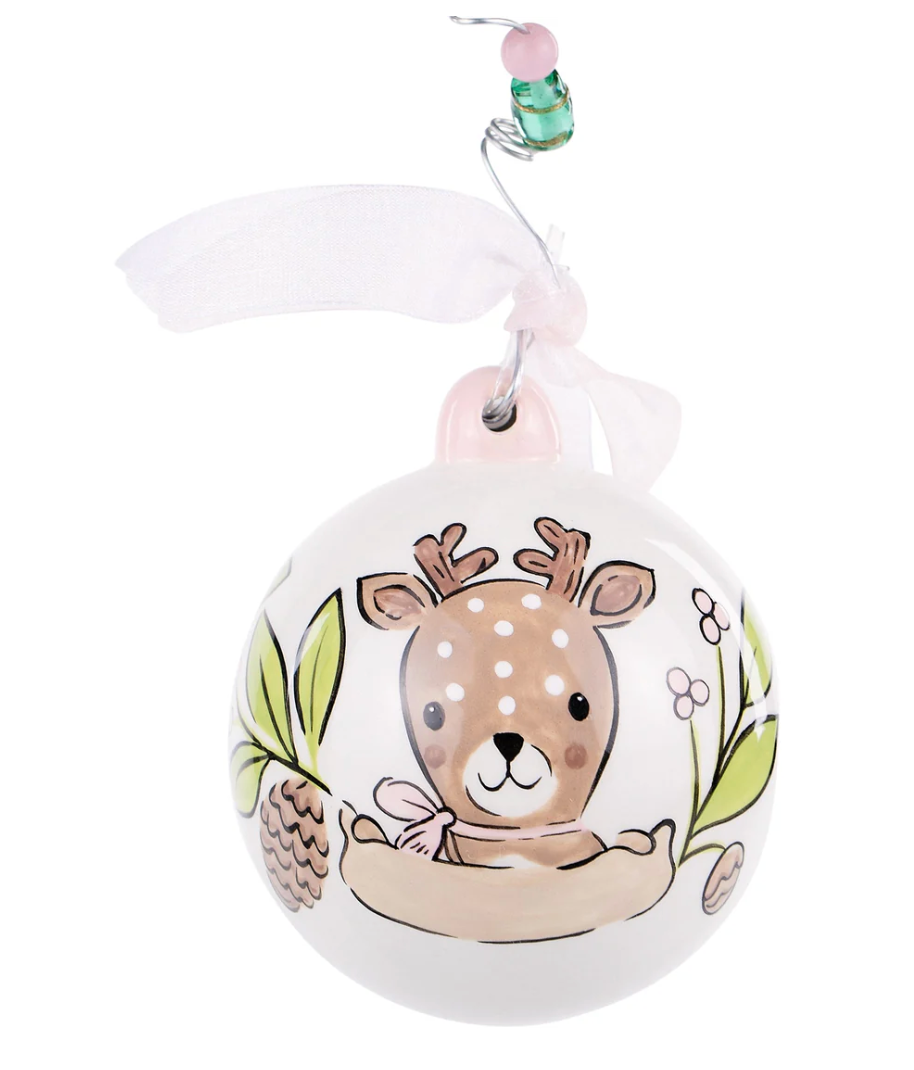 Baby Girl Deer 1st Christmas Ornament