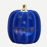 Blue Flocked Jack O Lantern