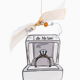 I Do Ring Box Flat Ornament