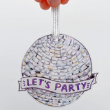 Disco Ball Let's Party Acrylic Ornament