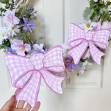 Gingham Bow Wreath/Yard Decor