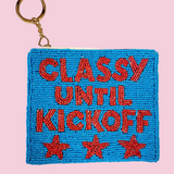 Classy Until Kickoff Beaded Pouch