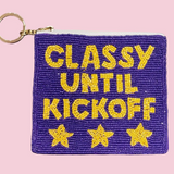 Classy Until Kickoff Beaded Pouch