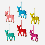 Flocked Deer Ornament