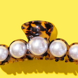 Tortoise Pearl Hair Clip