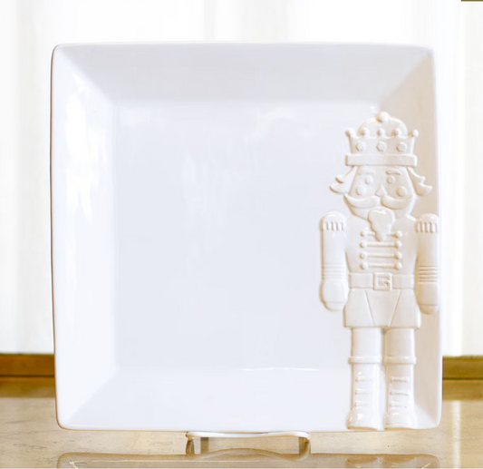 Royal Nutcracker Embossed Square Platter