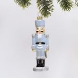 Blue Nutcracker Glass Ornament