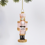 Light Pink Nutcracker Glass Ornament