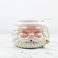 White & Gold Santa Punch Bowl and Ladle