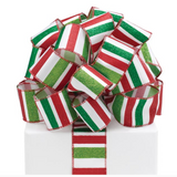 Christmas Red & Green Stripe Ribbon #9