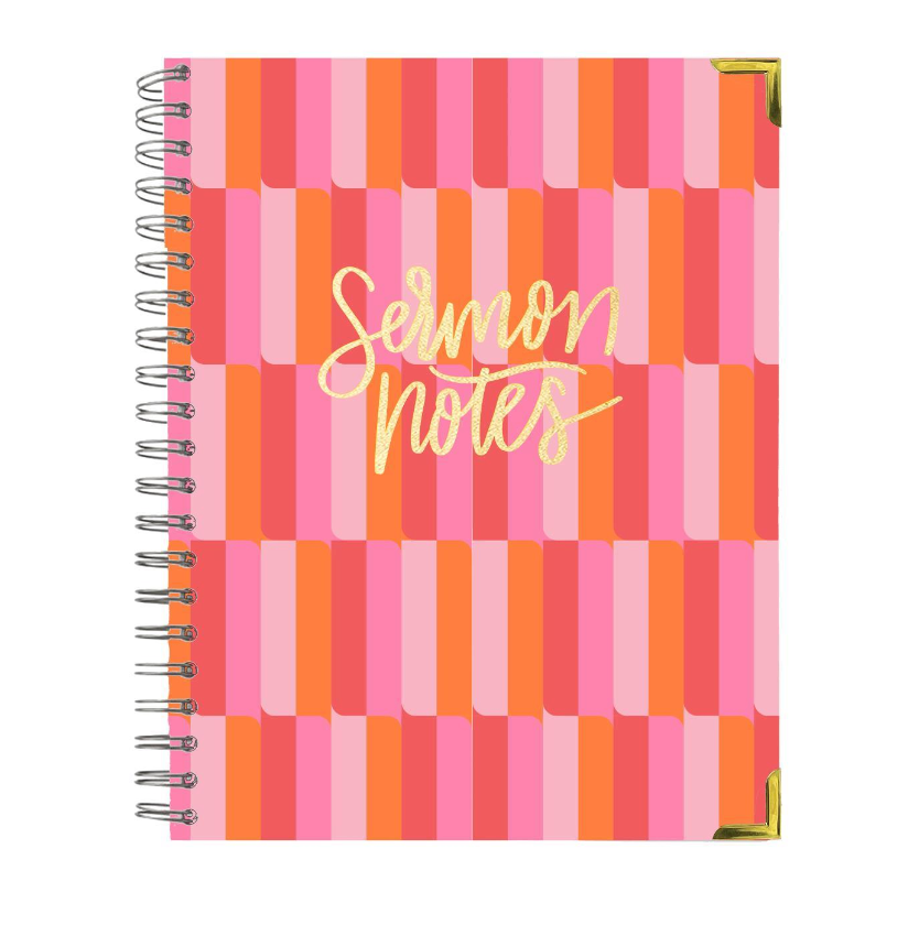 Pink & Orange Sermon Notes Journal