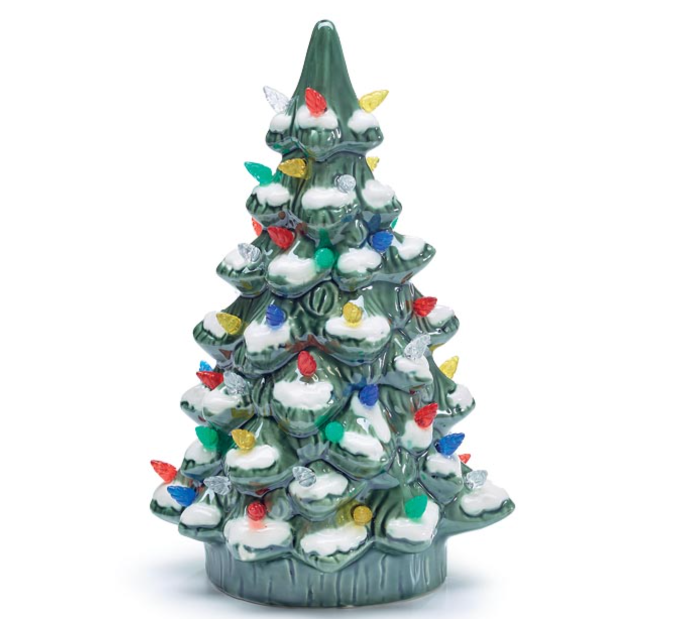 Green Vintage Lit Christmas Tree