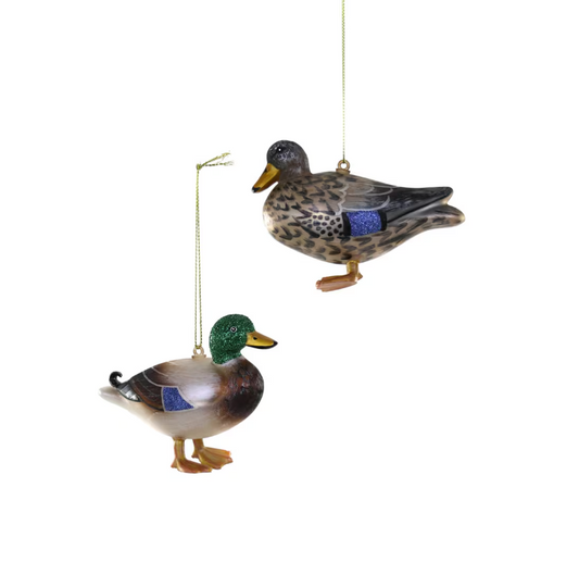 Mallard Glass Ornaments