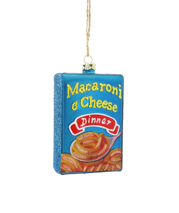 Mac & Cheese Glass Ornament