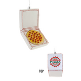 Pizza Delivery Glass Ornament