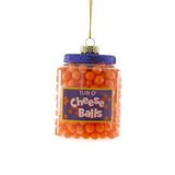 Cheese Balls Glass Ornament