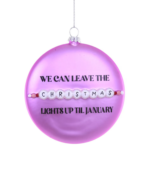 Christmas Lights Glass Ornament