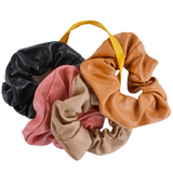 Leather Scrunchie Set