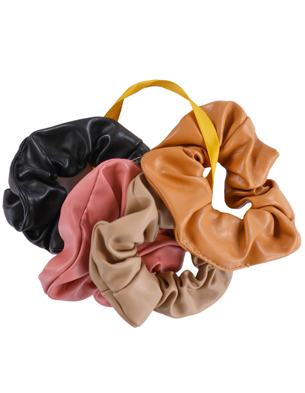 Leather Scrunchie Set