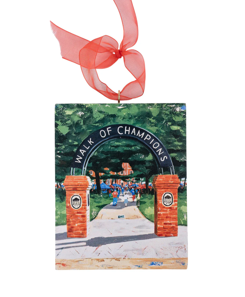 Ole Miss Grove Block Ornament