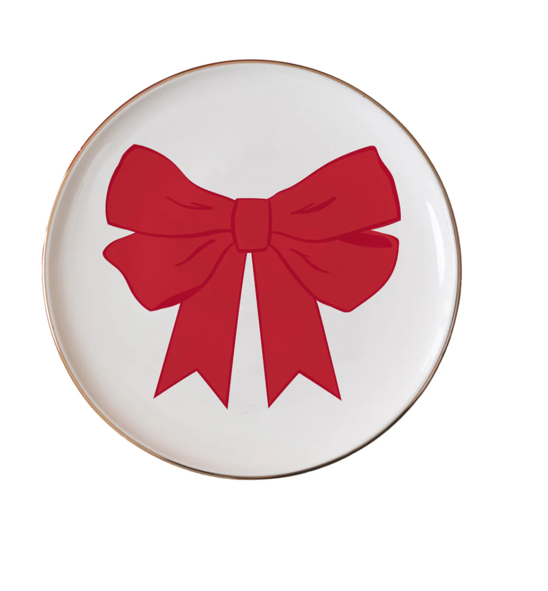 Red Bow Appetizer Plate