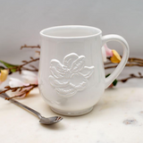 Magnolia Embossed Coffee Mug