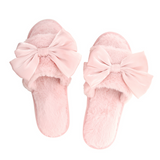 Light Blush Bow Slippers